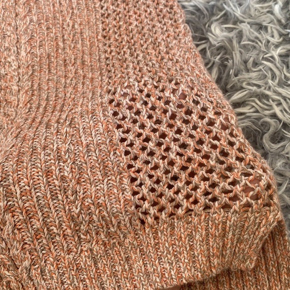 Madewell Marled Plaza Sweater Pullover Crew Neck Marled Open Peach Knit XXS - Picture 10 of 16